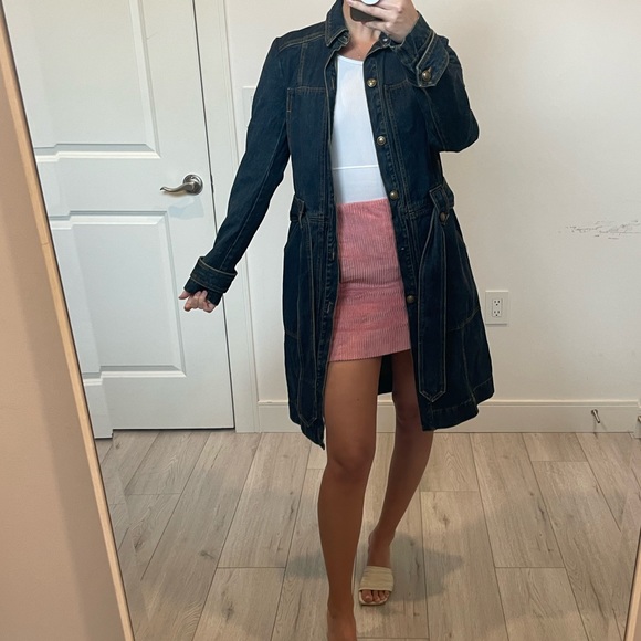 Free People Denim Trench Coat - Picture 8 of 16